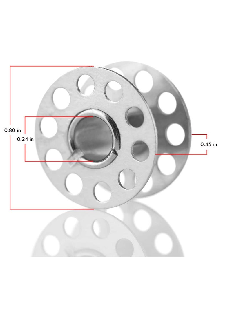 SYOSI Bobbins Metal Bobbins 20PCS Bobbins for Sewing Machine, Premium Bobbins for Bro-Ther Sin-ger Baby Lock Sewing Machine Standard Size Sewing Machine Bobbins Sewing Machine Accessories - Image 3