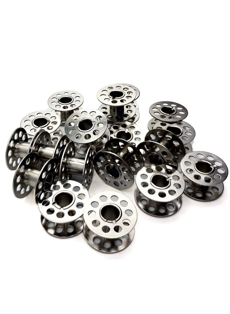 SYOSI Bobbins Metal Bobbins 20PCS Bobbins for Sewing Machine, Premium Bobbins for Bro-Ther Sin-ger Baby Lock Sewing Machine Standard Size Sewing Machine Bobbins Sewing Machine Accessories - Image 1