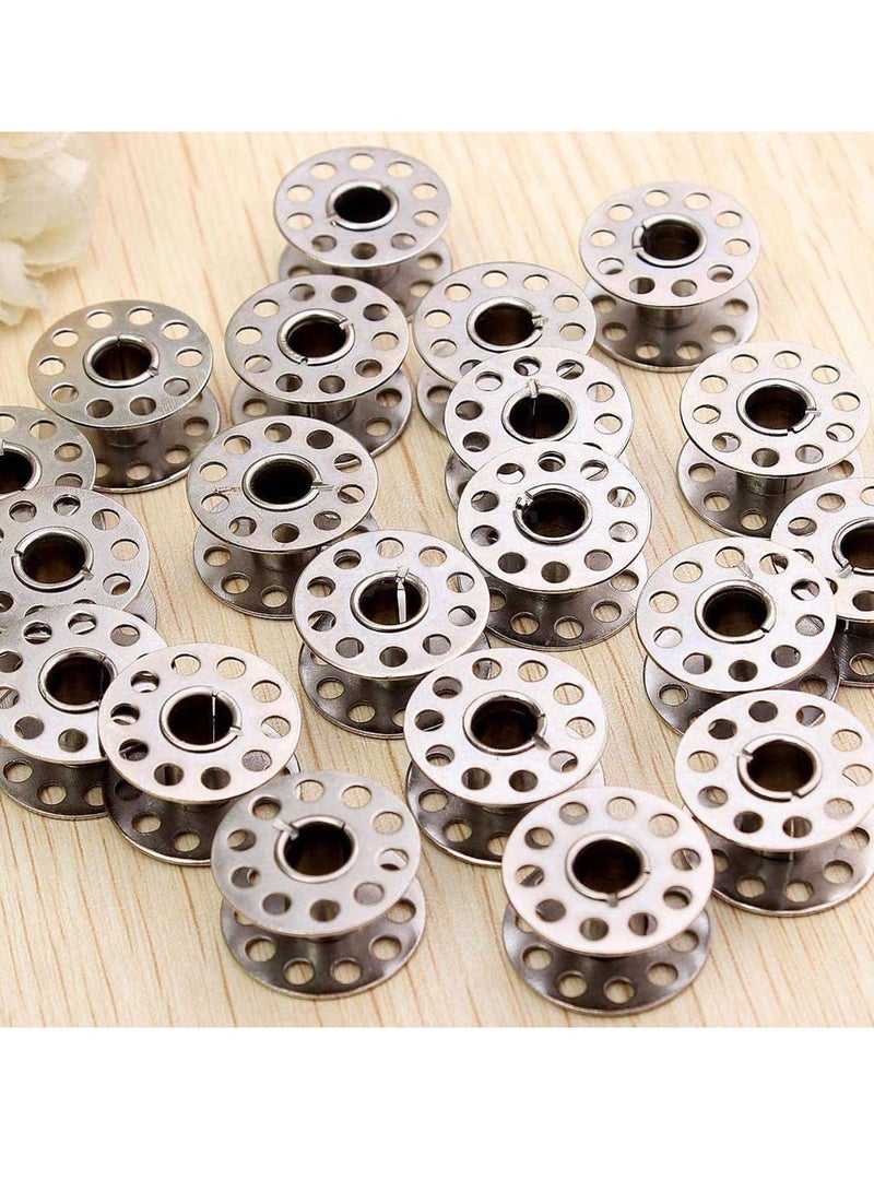 SYOSI Bobbins Metal Bobbins 20PCS Bobbins for Sewing Machine, Premium Bobbins for Bro-Ther Sin-ger Baby Lock Sewing Machine Standard Size Sewing Machine Bobbins Sewing Machine Accessories - Image 4