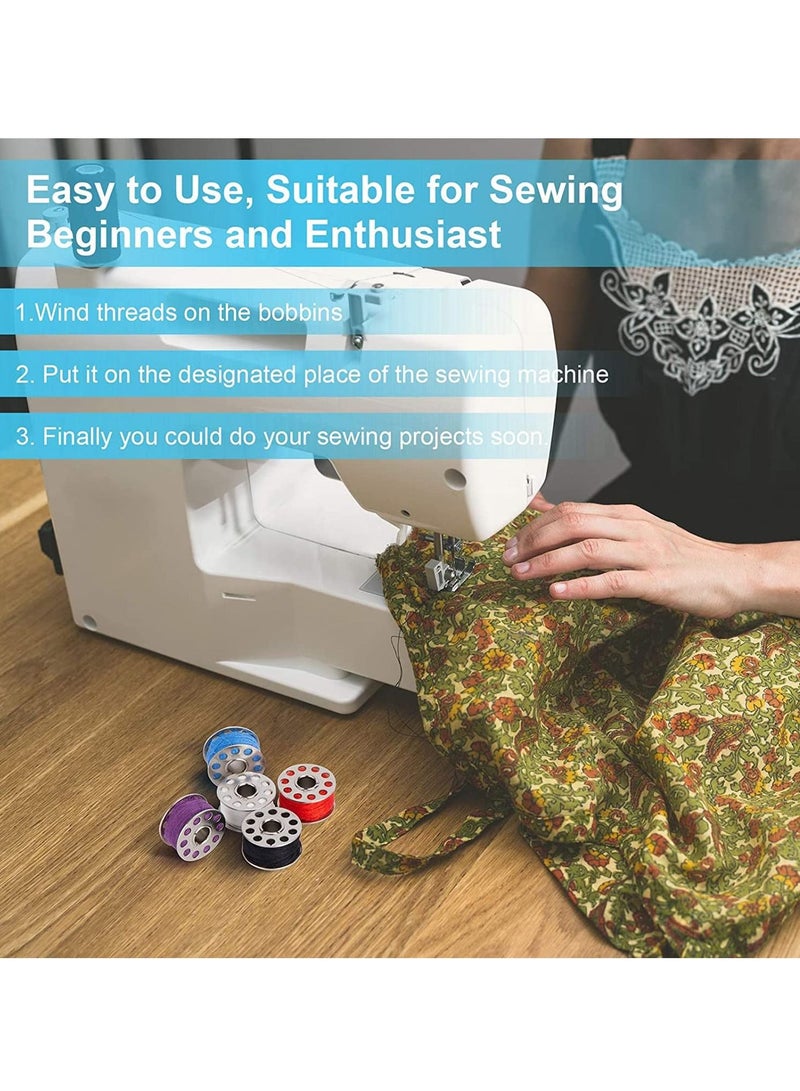 SYOSI Bobbins Metal Bobbins 20PCS Bobbins for Sewing Machine, Premium Bobbins for Bro-Ther Sin-ger Baby Lock Sewing Machine Standard Size Sewing Machine Bobbins Sewing Machine Accessories - Image 2