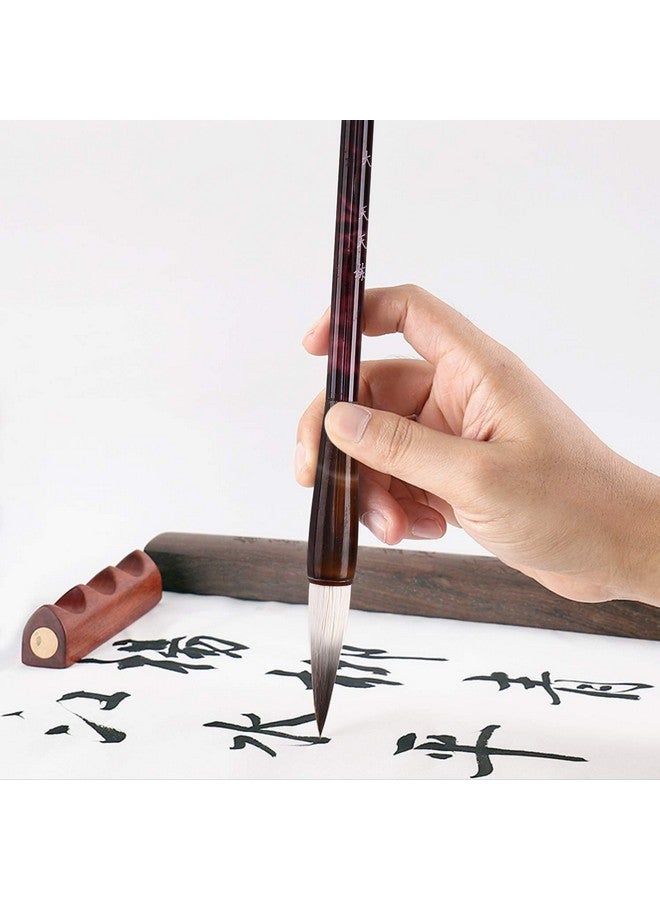 Megrez Chinese Calligraphy Brush Kanji Japanese Art Sumi Writing Painting Drawing Practicing Brush Set For Students And Beginners Wolf Sheep Mix Brush Set Of 3 (Sml) - Image 3