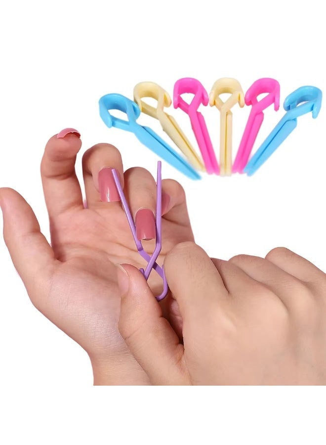 قطعتان من مشابك العناية بالأظافر، مانعة لتسرب طلاء الأظافر، نموذج غراء طلاء الأظافر، أداة تشكيل فن الأظافر، مشبك فرنسي لوضع جل الأشعة فوق البنفسجية، حماية الأصابع (ألوان متنوعة) - Image 2
