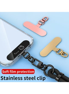 Dominy 2 Pack Universal Phone Tether Tabs, Metal Phone Patches,Sticky-Free Universal Phone Lanyard Patches for Cell Phone Straps  - Image 5