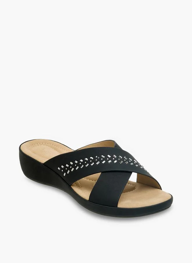 Le Confort Women Embellished Cross Strap Sandals