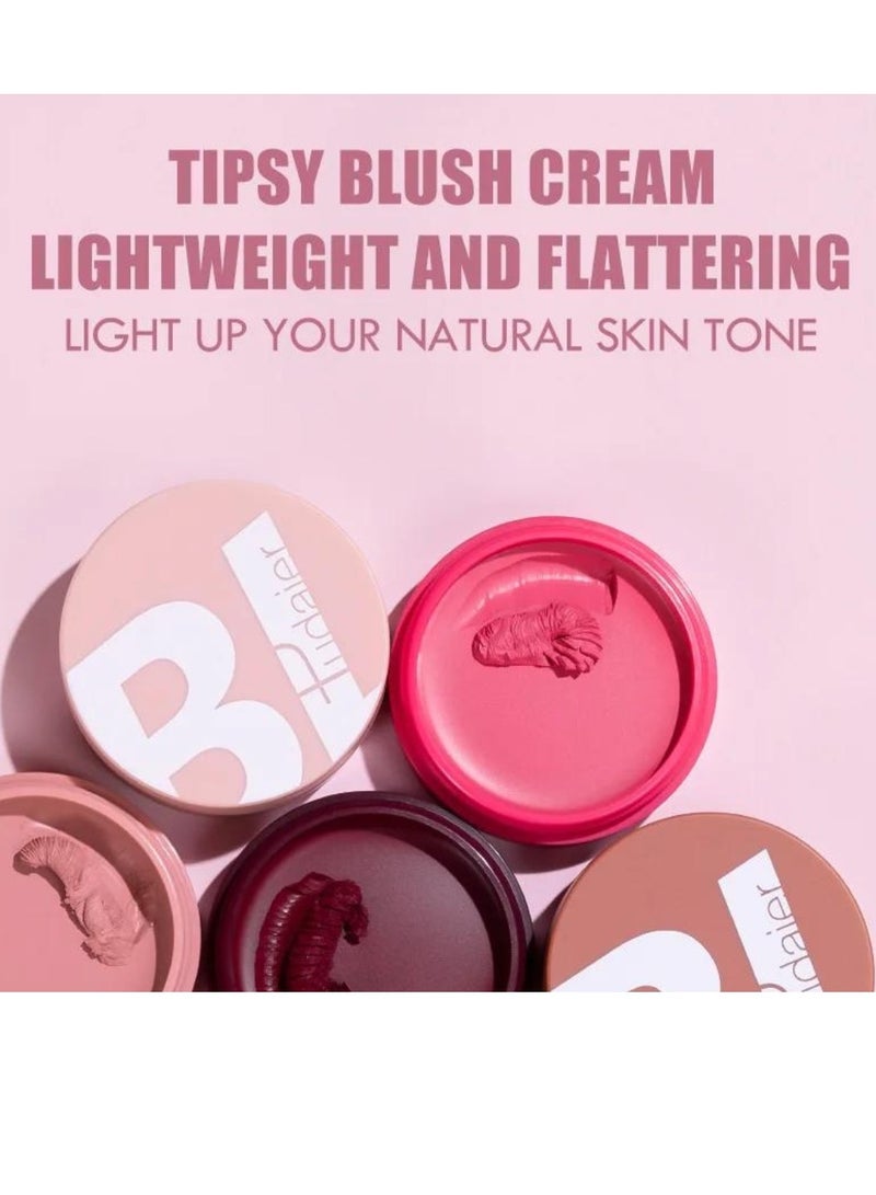 pudaier Blush Matte Face Blusher Long wearing Makeup Balm Waterproof Facial Nourishing Blush Cream Blush for Contours Cheeks Infused with Castor Oil and Vitamin E Ultra Pigmented Blush for Natural Glow 06 - Image 4