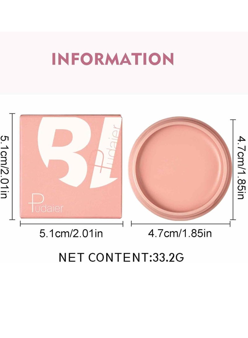 pudaier Blush Matte Face Blusher Long wearing Makeup Balm Waterproof Facial Nourishing Blush Cream Blush for Contours Cheeks Infused with Castor Oil and Vitamin E Ultra Pigmented Blush for Natural Glow 06 - Image 3