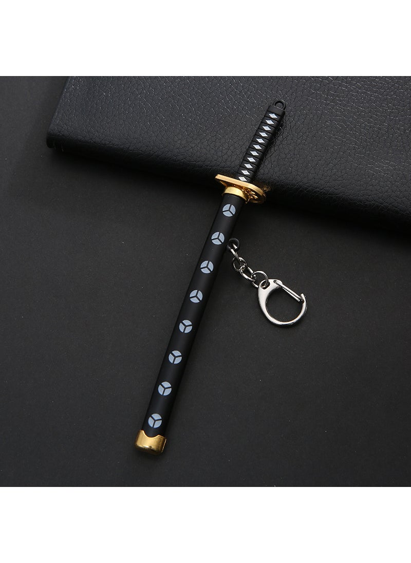 Generic - One Piece Anime Keychain Creative Metal Sword Gift Katana-White Flower - Image 1