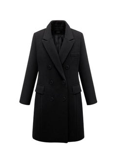 Women's Autumn Winter Mid-length And Large Size Woolen Double-Breasted Wool Overcoat