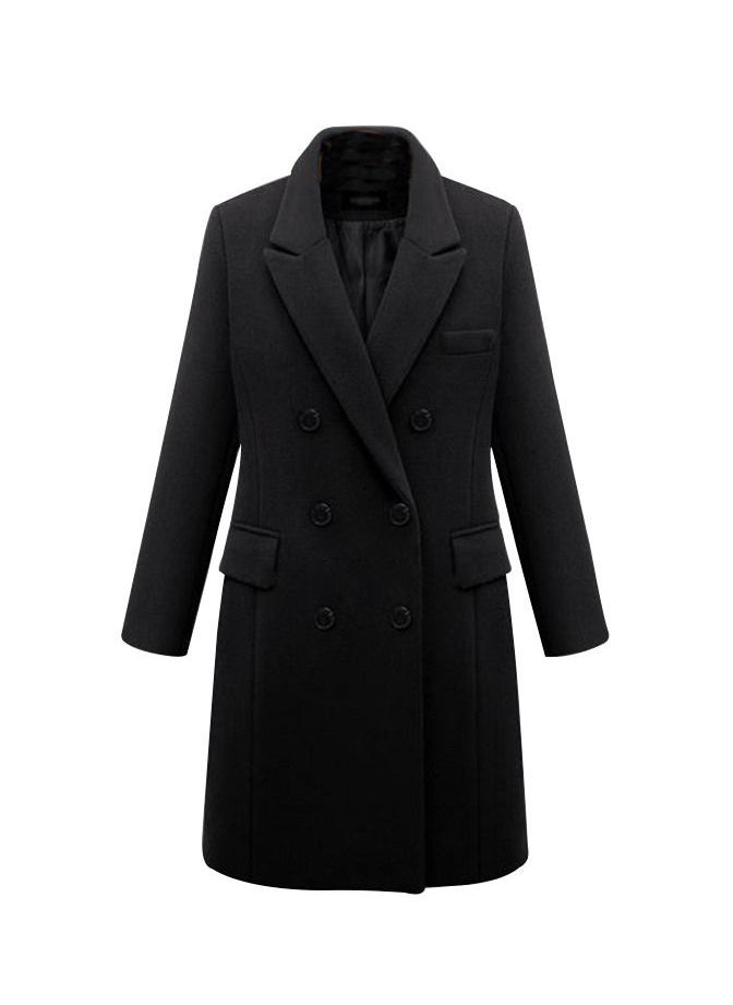 Loquat - Women's Autumn Winter Mid-length And Large Size Woolen Double-Breasted Wool Overcoat - Image 1