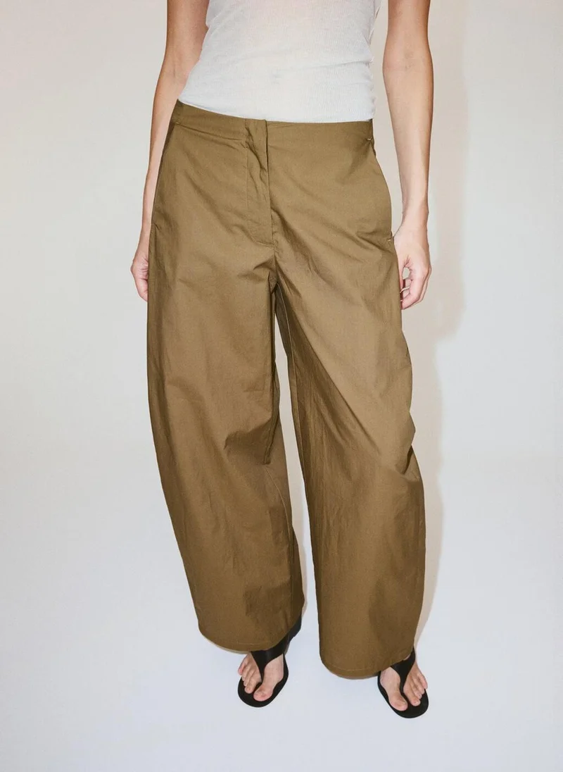 Mango Straight-Leg Trousers With Detachable Scarf