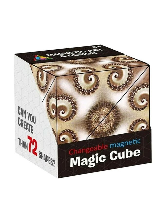 Generic - Shape Shifting Box, Fidget Cube with 36 Rare Earth Magnets - Extraordinary 3D Magic Cube – Cube Magnet Fidget Toy Transforms Into Over 70 Shapes, Design 1 - Image 1