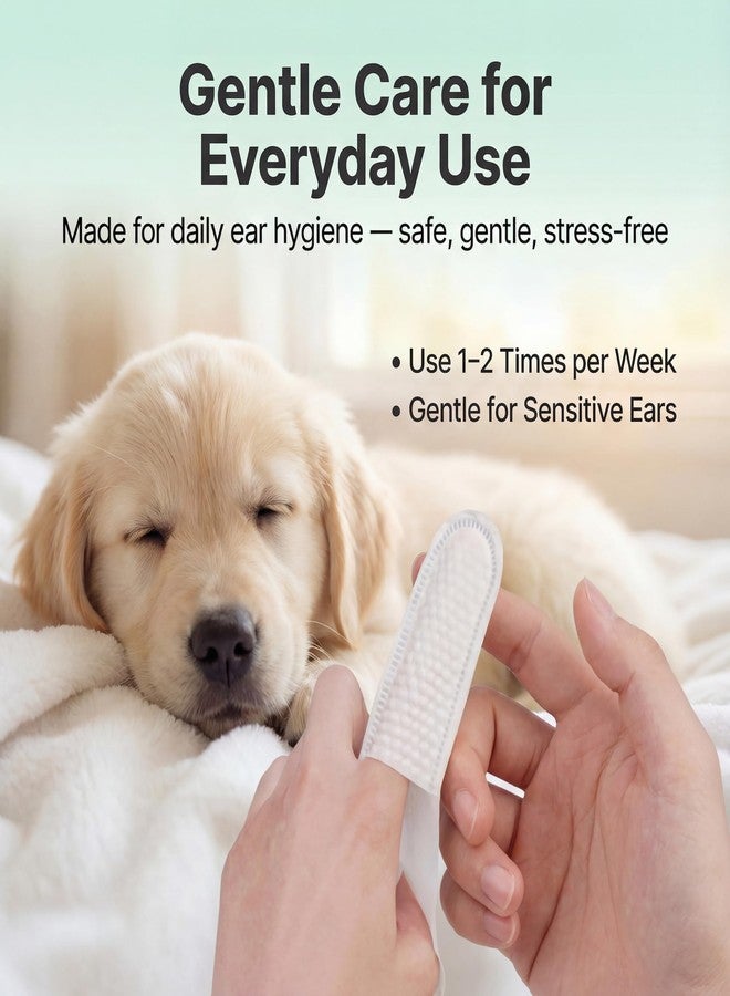 LULUMONSTER Dog Ear Wipes Finger Pads - Ear Cleaner Finger Wipes for Dogs & Cats, Remove Ear Wax & Odor, Gentle & Unscented - Image 5