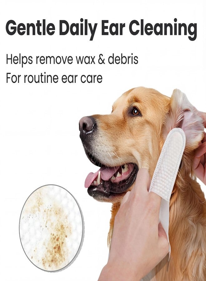 LULUMONSTER Dog Ear Wipes Finger Pads - Ear Cleaner Finger Wipes for Dogs & Cats, Remove Ear Wax & Odor, Gentle & Unscented - Image 2