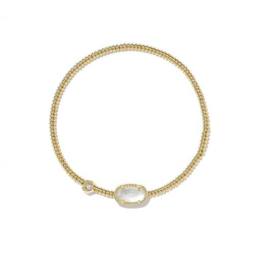 Kendra Scott سوار غرايسون القابل للتمدد من كيندرا سكوت، مطلي بالذهب عيار 14، لؤلؤة الأم، مجوهرات عصرية للنساء - Image 5