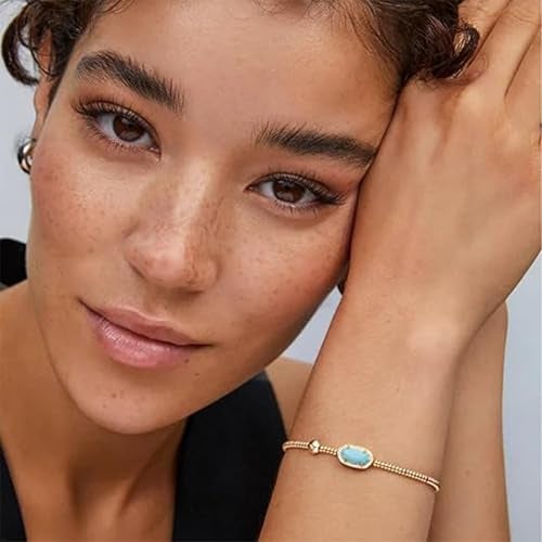 Kendra Scott سوار غرايسون القابل للتمدد من كيندرا سكوت، مطلي بالذهب عيار 14، لؤلؤة الأم، مجوهرات عصرية للنساء - Image 3