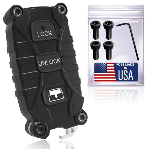 Dubbs Hardware Toyota 4Runner 19962009 Key Fob Heavy Duty 3 Button Also fits Highlander 20042007 Lock Unlock Panic Housing Case with Bottle Opener No Electronics Included Black 3 Button - Image 1