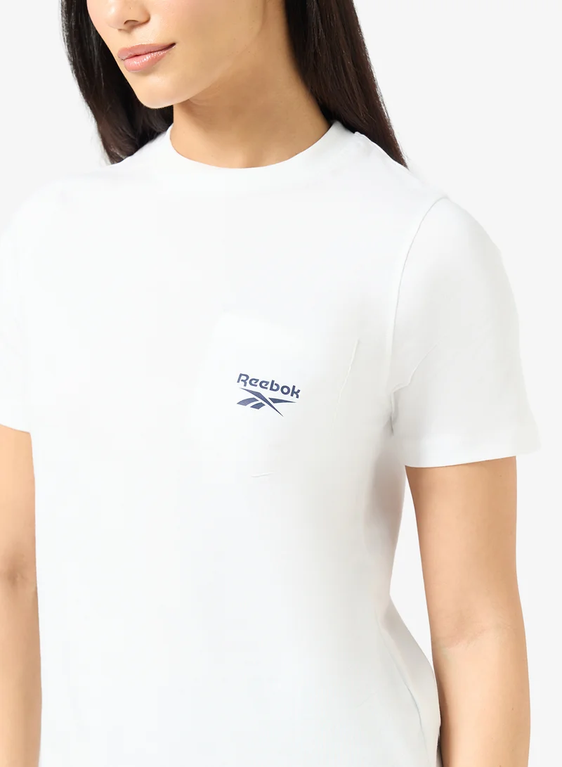Reebok  Small Logo Pocket T-Shirt for Women | Best Price UAE