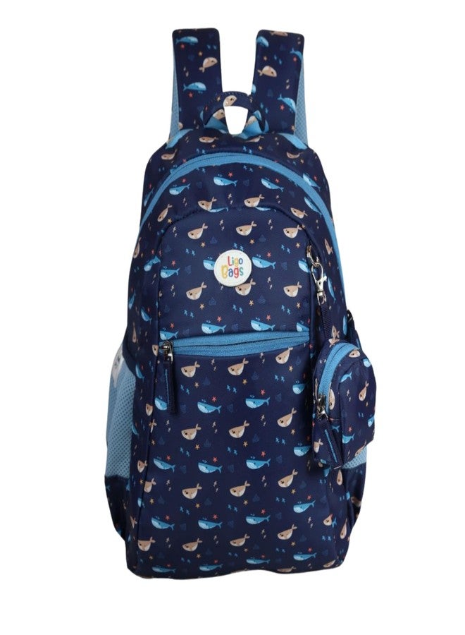 Ligo 10 Liter Printed Cool Blue School Bag Lightweight Casual Backpack for Kids school bag boy Children Boys & Girls - Image 1