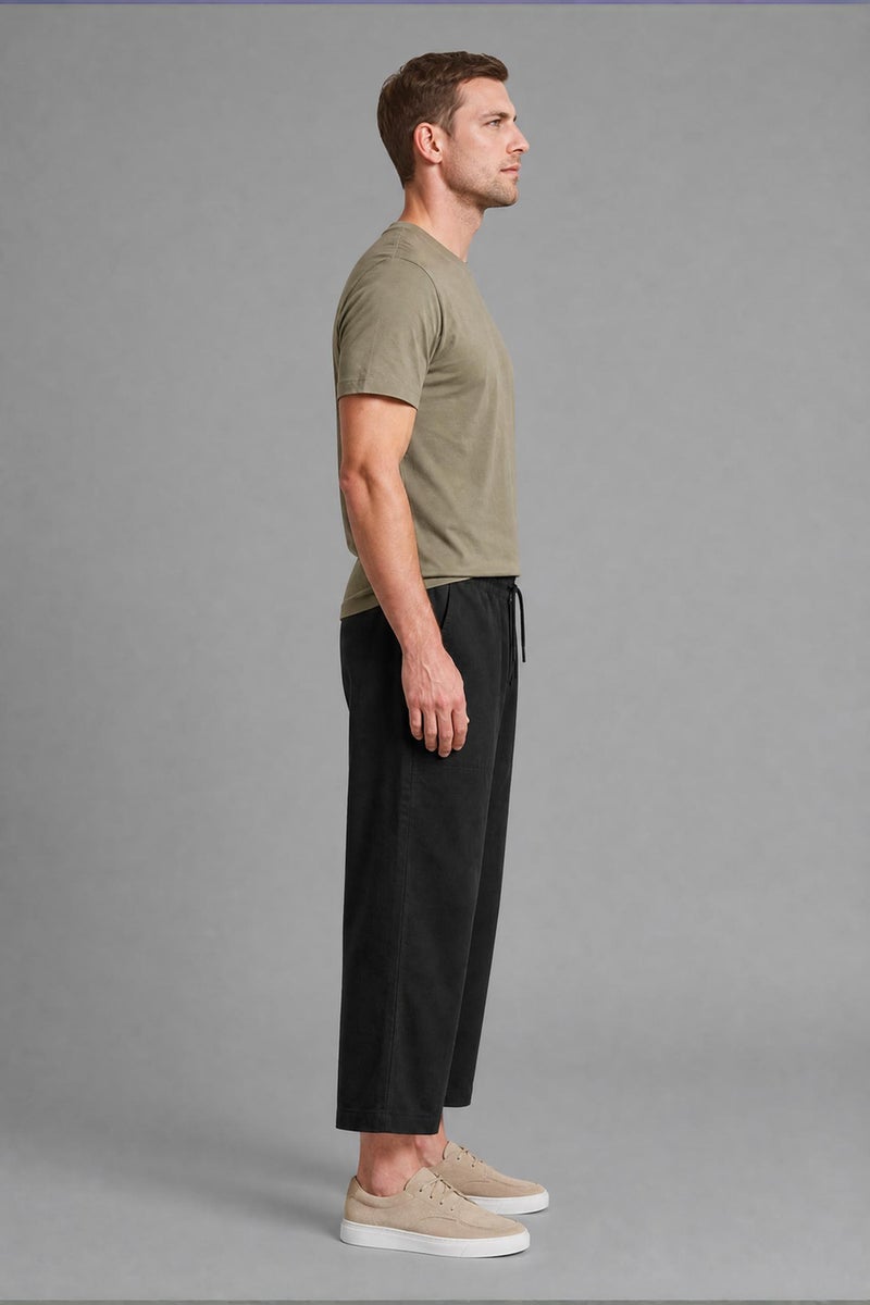 DeFacto Black Man Regular Fit Cotton Capri Casual - Image 2