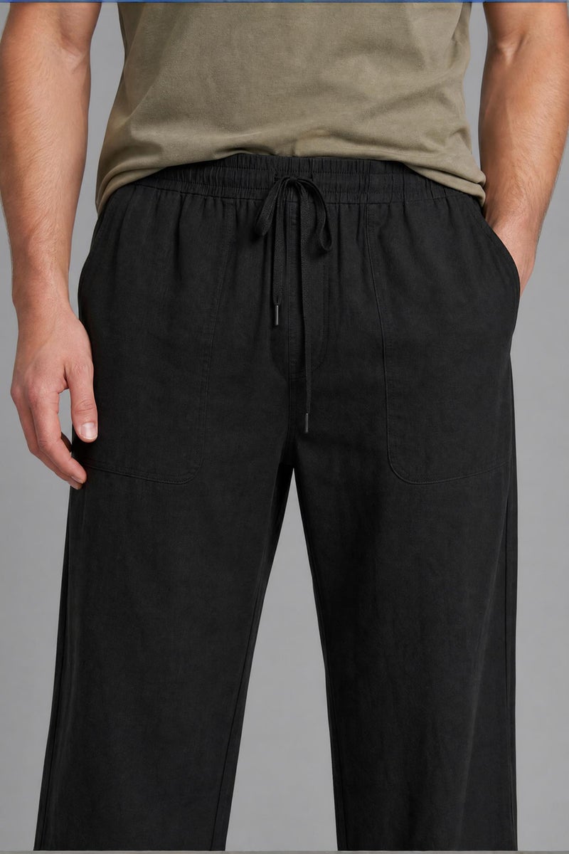 DeFacto Black Man Regular Fit Cotton Capri Casual - Image 4