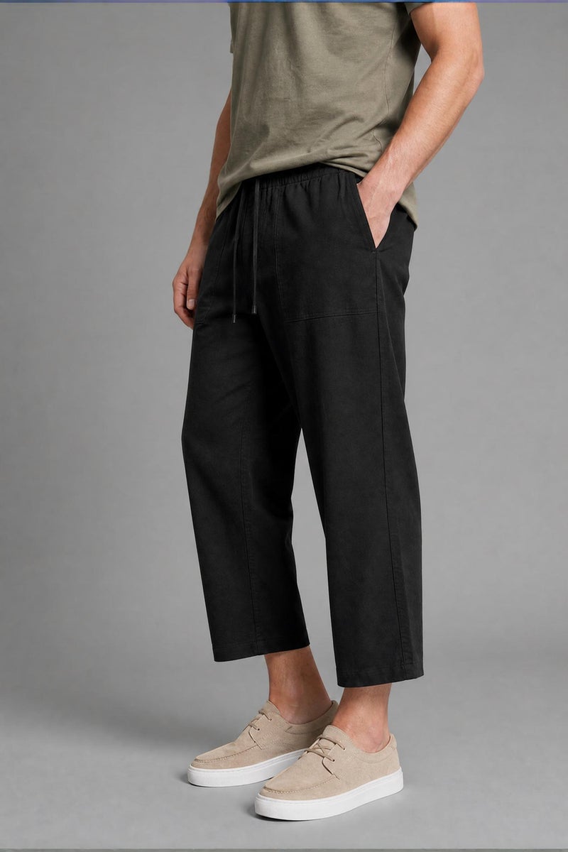 DeFacto Black Man Regular Fit Cotton Capri Casual - Image 5