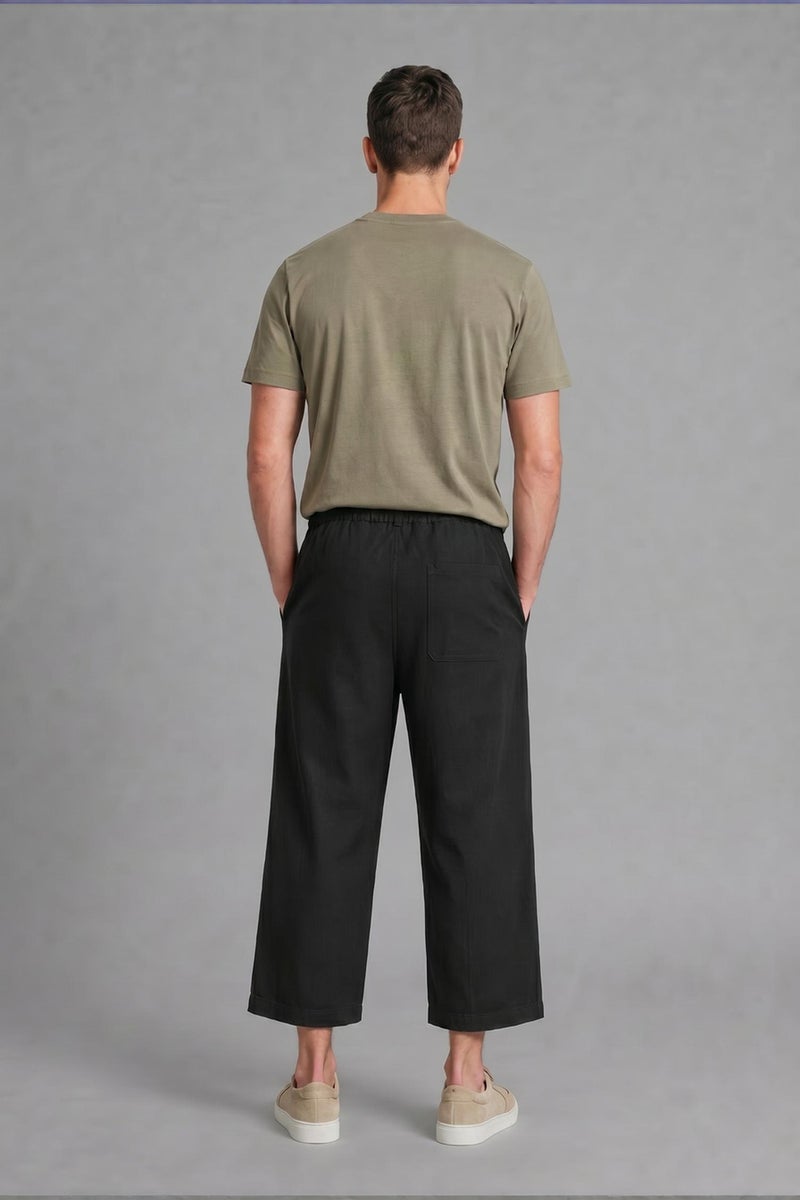 DeFacto Black Man Regular Fit Cotton Capri Casual - Image 3