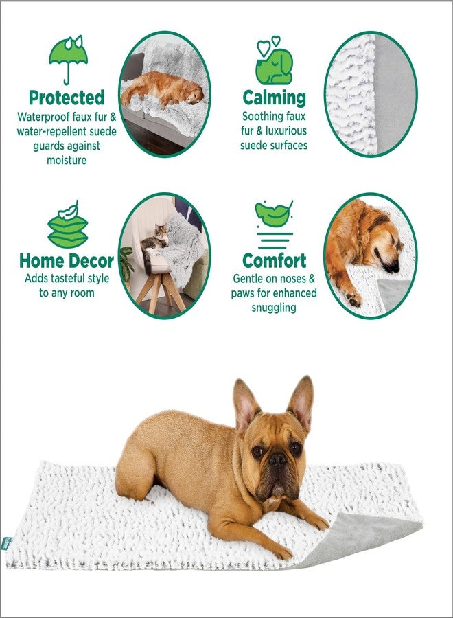 Furhaven Waterproof Dog Blanket - Birch Faux Fur & Suede Calming Throw for Pets, Washable - Gray, XL - Image 5