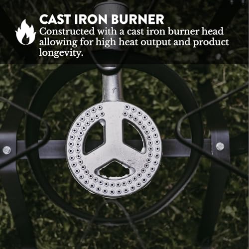 GasOne B-5200KA Outdoor Cooker with High Pressure Steel Braided Hose Propane Burner Camp Stove - Image 5