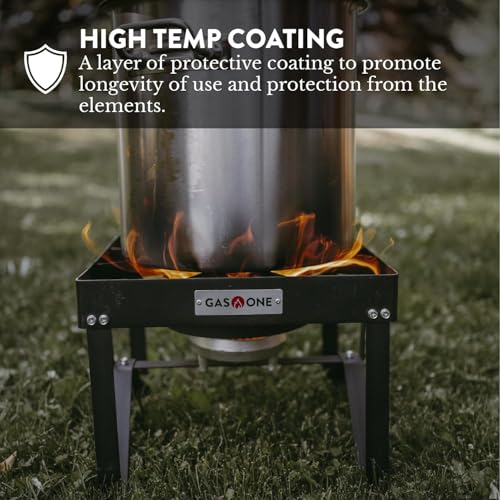 GasOne B-5200KA Outdoor Cooker with High Pressure Steel Braided Hose Propane Burner Camp Stove - Image 3