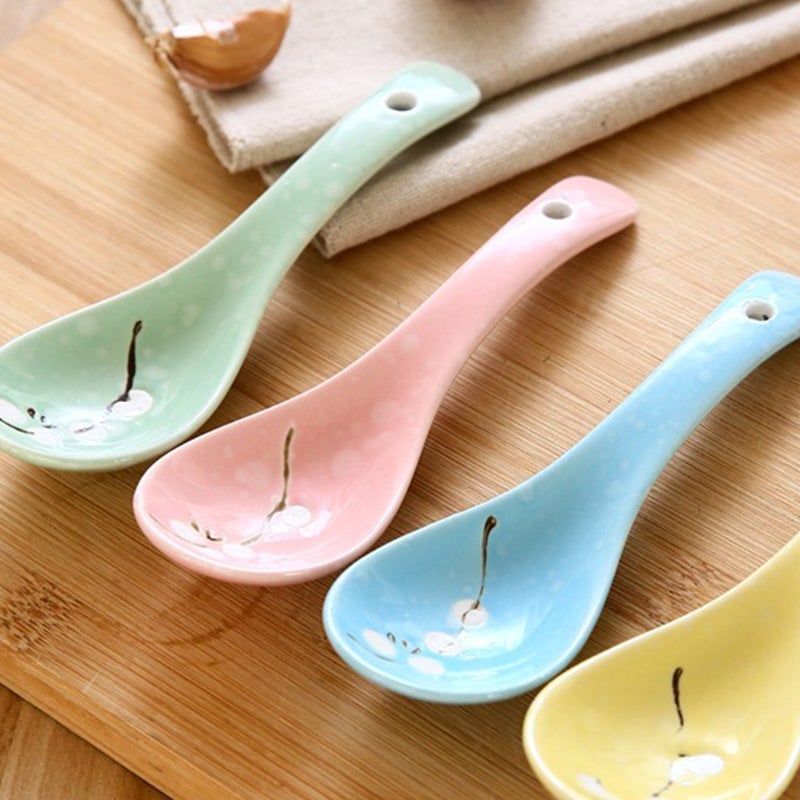 🍳 ملاعق حساء كورية متينة لتناول الطعام اليومي والحلويات بتصميم مدمج - Image 5