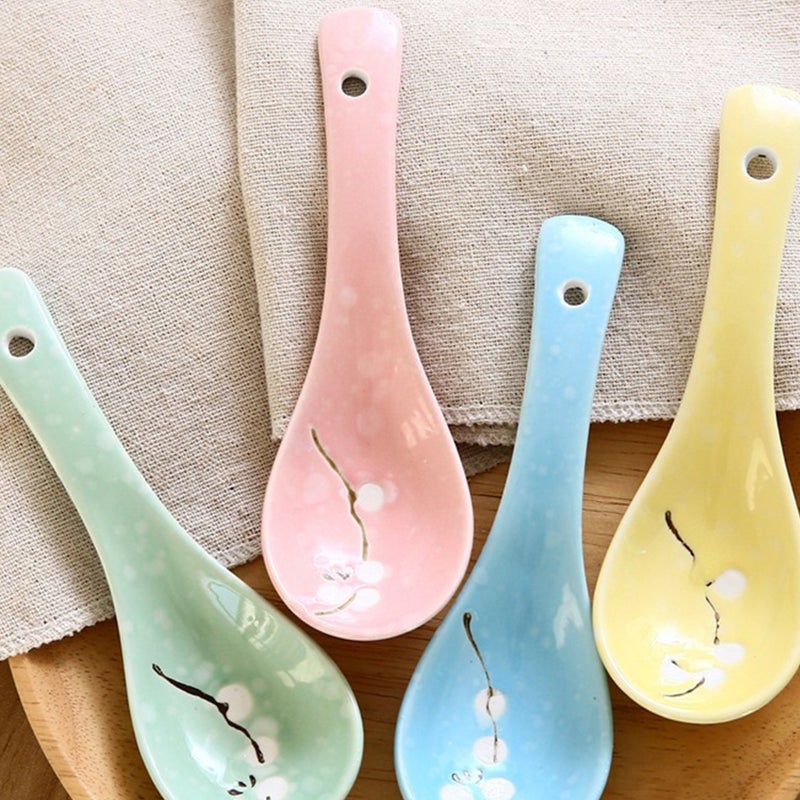 🍳 ملاعق حساء كورية متينة لتناول الطعام اليومي والحلويات بتصميم مدمج - Image 1