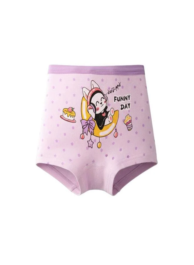 babyqlo Girls Cotton Cute Bunny Print Pack of 4