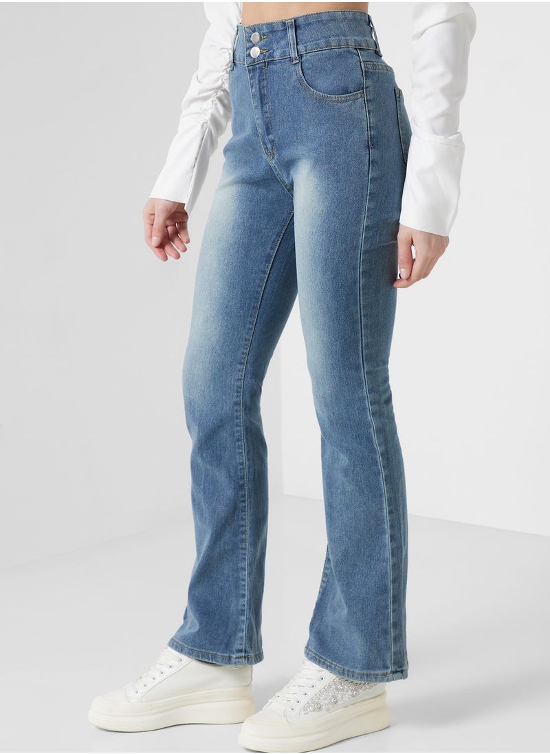 Ginger - Urban Minx High Waist Straight Leg Jeans - Image 1