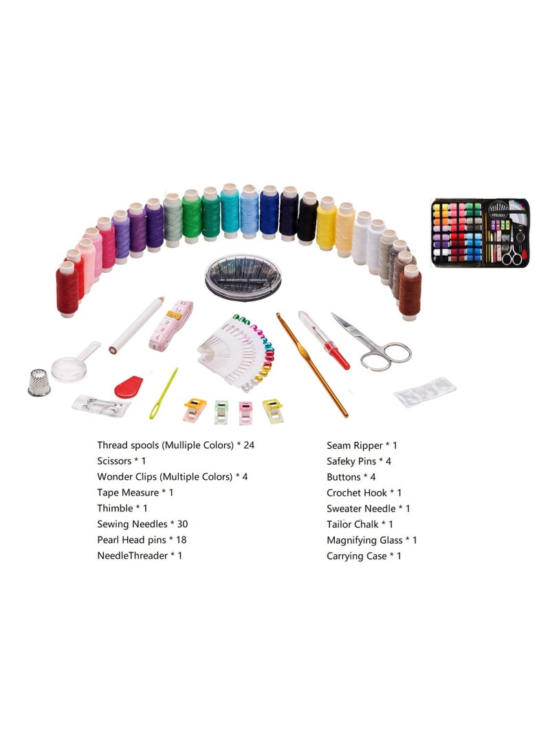 Sewing Kit,94 Large Premium Sewing Supplies, Sewing Supplies and Accessories Contains with Scissors, Measure Tape,Seam Ripper,Suitable for Home, Travel, Beginner, Emergency - Image 2