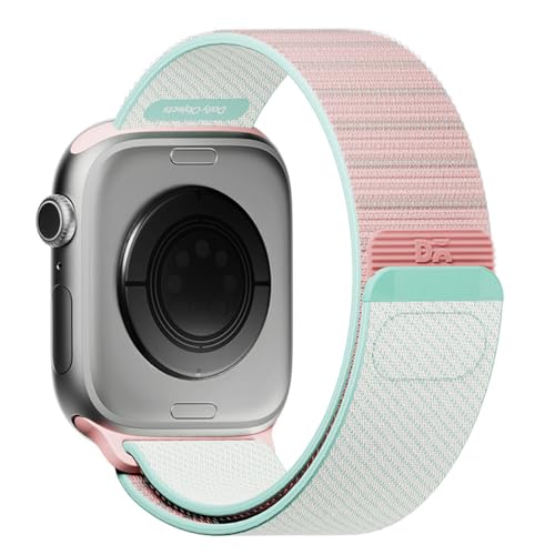 DailyObjects Modern Mint Track Nylon Watch Strap Compatible with Apple Watch Series11/10 46mm|Ultra 3/2 and Ultra-49mm |9/8/7 (45mm) | Series SE3/SE2/SE/6/5/4 (44mm) -Watch Not Included - Image 3