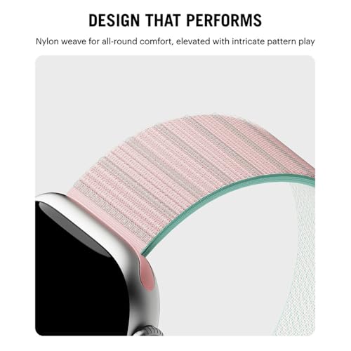 DailyObjects Modern Mint Track Nylon Watch Strap Compatible with Apple Watch Series11/10 46mm|Ultra 3/2 and Ultra-49mm |9/8/7 (45mm) | Series SE3/SE2/SE/6/5/4 (44mm) -Watch Not Included - Image 5