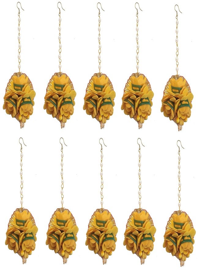 ShopObuddy Maang Tikkas Gota Patti Yellow Color (20) - Image 1