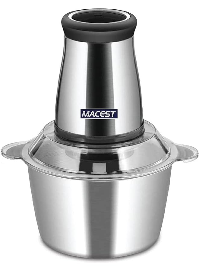 مايست مفرمة لحم كهربائية سعة 2 لتر، قوة 200 وات، محضرة طعام متعددة الوظائف من الفولاذ المقاوم للصدأ للحوم والخضروات والفواكه والمكسرات، مع تحكم بسرعتين لمطبخ المنزل والمطاعم - Image 1