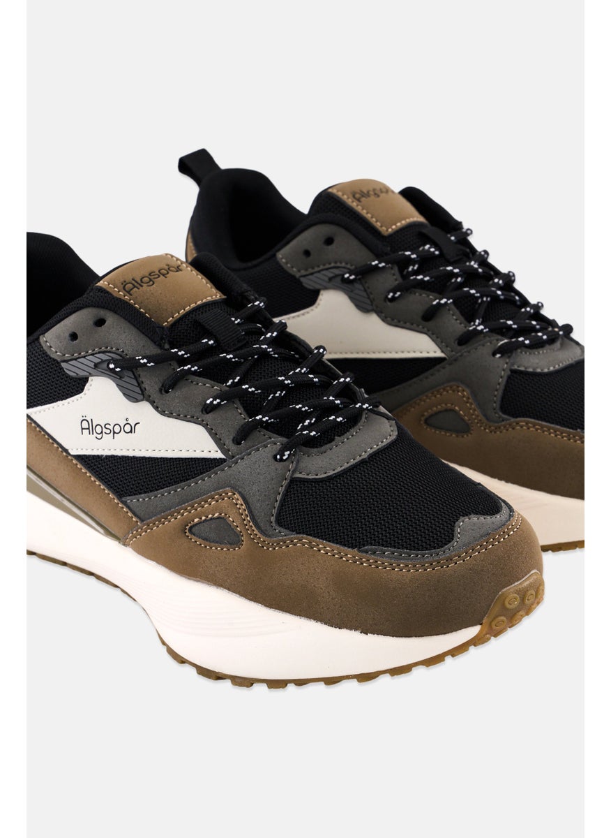 Algspar Men Brand Logo Lace Up Hiking Shoes, Multicolor  - Image 3