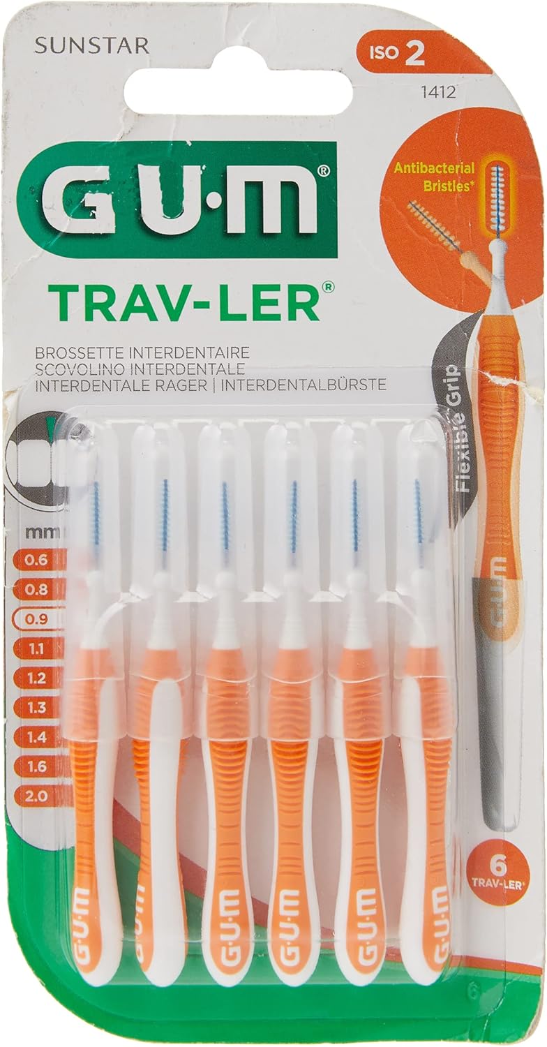 GUM Trav-Ler Interdental Brush Set - 6 Pieces - Image 1