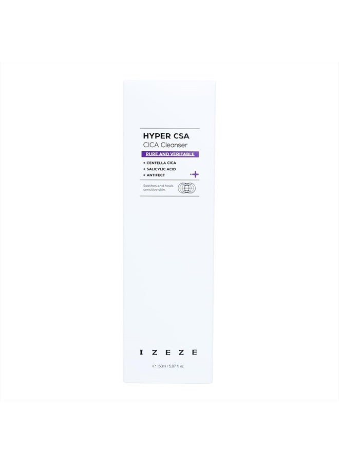IZEZE Hyper CSA Cica Cleanser 150ml | Centella Cica, Facial Deep Rich Foam, Cleansing Foam for Sensitive and Acne-prone Skin, for All Skin Types - Image 2