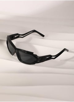 Haute Sauce The Aspen Wrap Sunglasses - Onyx Black  - Image 1