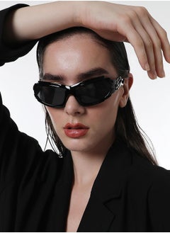 Haute Sauce The Aspen Wrap Sunglasses - Onyx Black  - Image 2