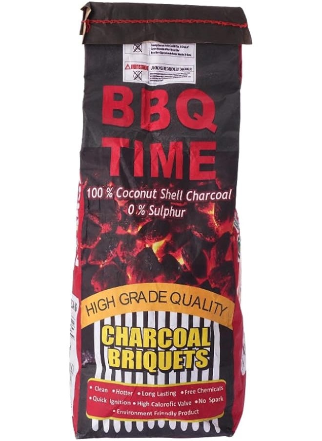 Premium Charcoal Briquettes Coconut Shell Charcoal For Barbecue And Grill 2Kg Long Lasting Barbeque Charcoal For Ignition
