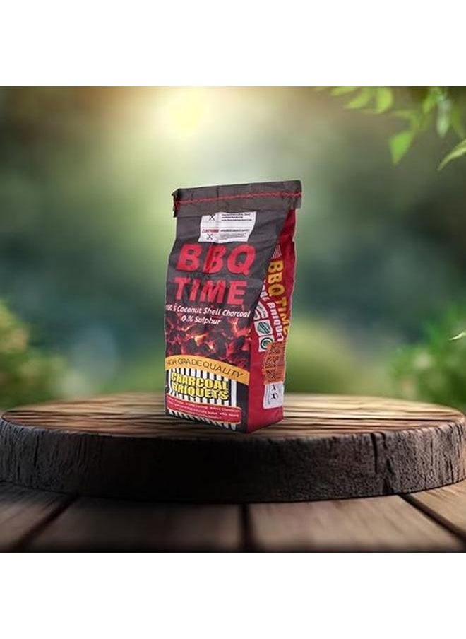 Premium Charcoal Briquettes Coconut Shell Charcoal For Barbecue And Grill 2Kg Long Lasting Barbeque Charcoal For Ignition