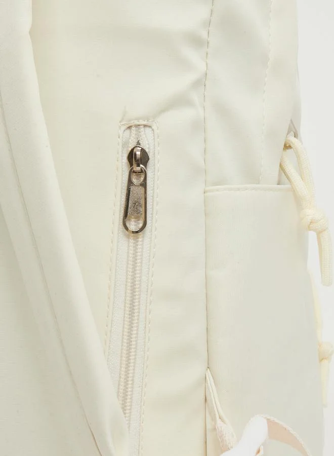 Styli Styli Girls Beige Bow Accent Backpack