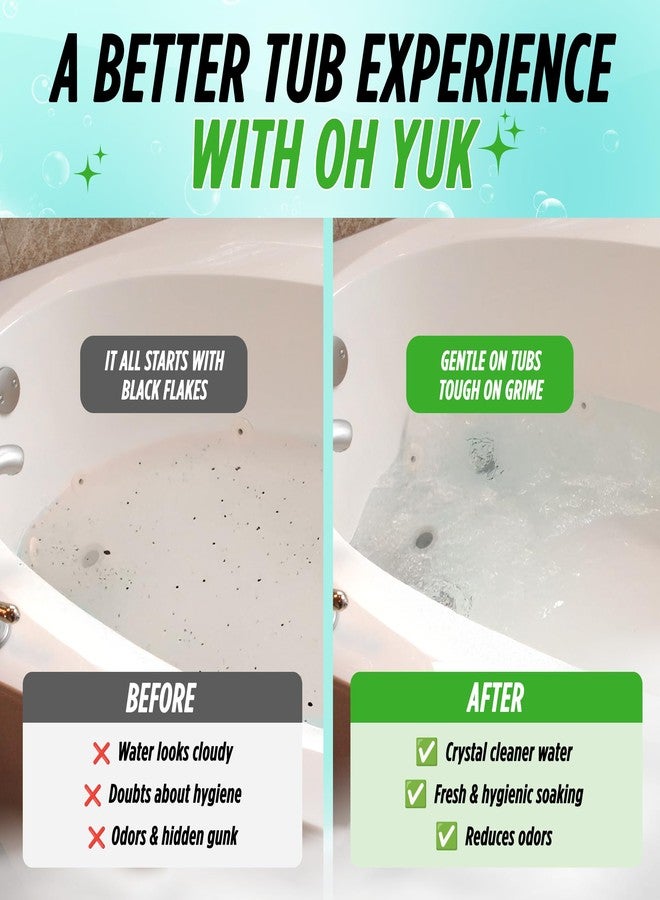 Oh Yuk Jetted Tub Cleaner for Jacuzzis, Bathtubs, Whirlpools, The Most Effective Jetted Tub Cleaner, Septic Safe, 4 Cleanings per Bottle - 16 Ounces - Image 5