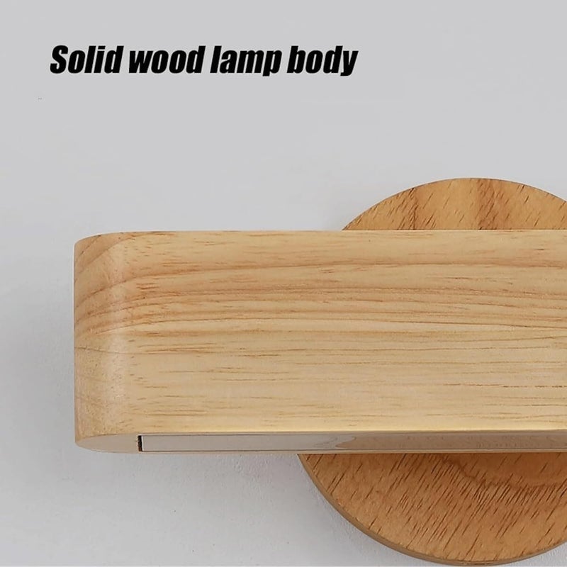 Vintage wooden interior wall lamp, bathroom vanity, modern lighting fixture, bedroom bedside lighting  brown - Image 2