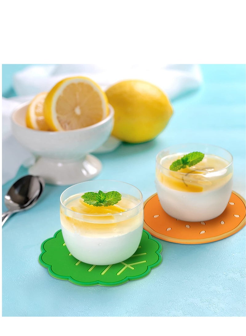 SYOSI Burger Coasters Set of 8, Novelty Bar Coasters for Drinks, 3.5 inch Non Slip Hamburger Coasters for Table, Tabletop Protection, Heat Insulation, Cup Coasters for Drinks, Desk Coaster - Image 4