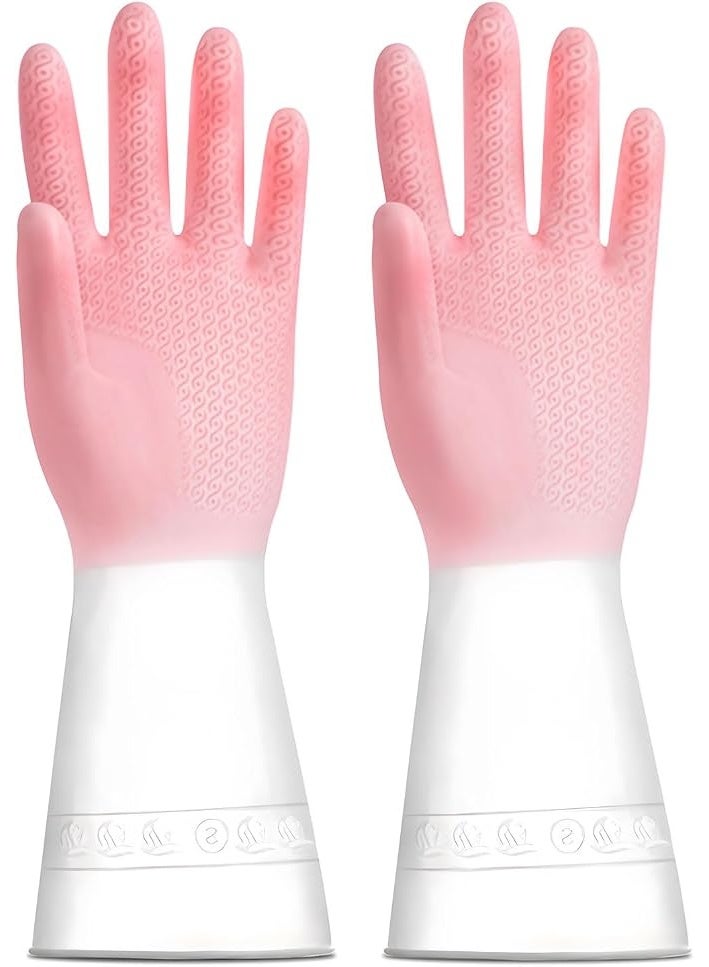 Hugifts Dishwashing Gloves, Reusable Cleaning Dish Gloves, Non Slip Grip for Kitchen and Household - Image 1
